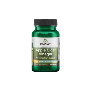 Swanson's Apple Cider Vinegar 200 mg offers a double-strength formula in a 120-tablet bottle, promoting detoxification and supporting healthy metabolic processes.